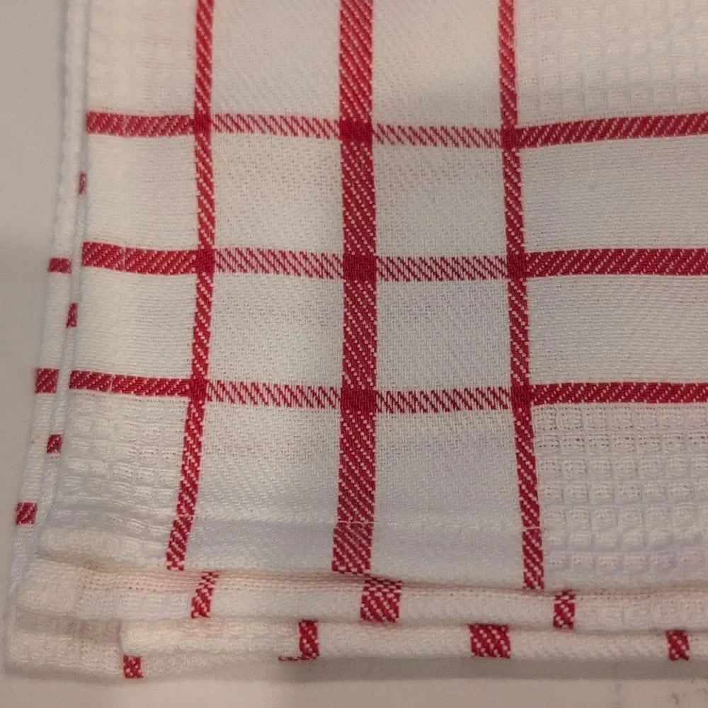 Strawberry Embroidered Cotton Kitchen Towels by Champagne & Eggs Set of 2